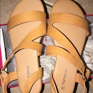 Light brown summer sandals